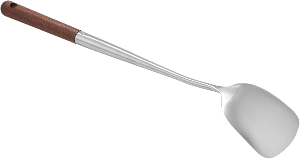 Misaso Wok Spatula and Ladle Tool Set, 17 Inches Spatula for Wok, Stainless Steel Wok Spatula