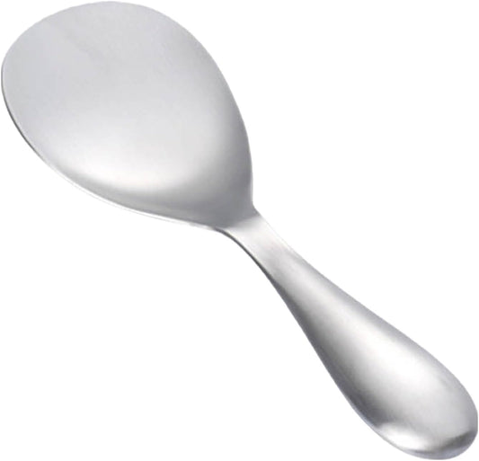 8 Inch Rice Spoon, 304 Stainless Bending Resistance Ergonomics Non-Stick Spoons,Lightweight Smooth Round Edge Clean Convenient Versatile Uses Rice Paddle for Kitchen Home Catering Restaurant