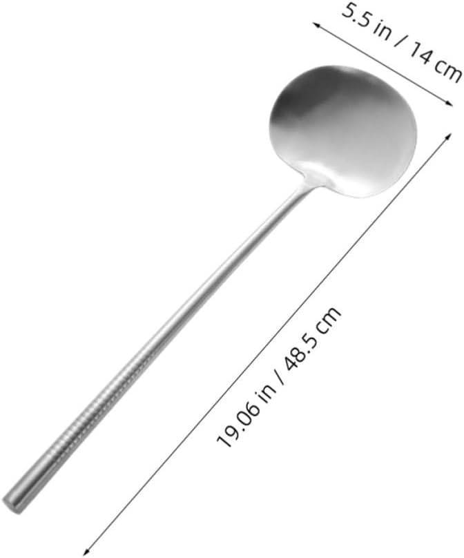 Wok Spatula Stir Fry Cooking for Kitchen with Long Handle Stainless Steel