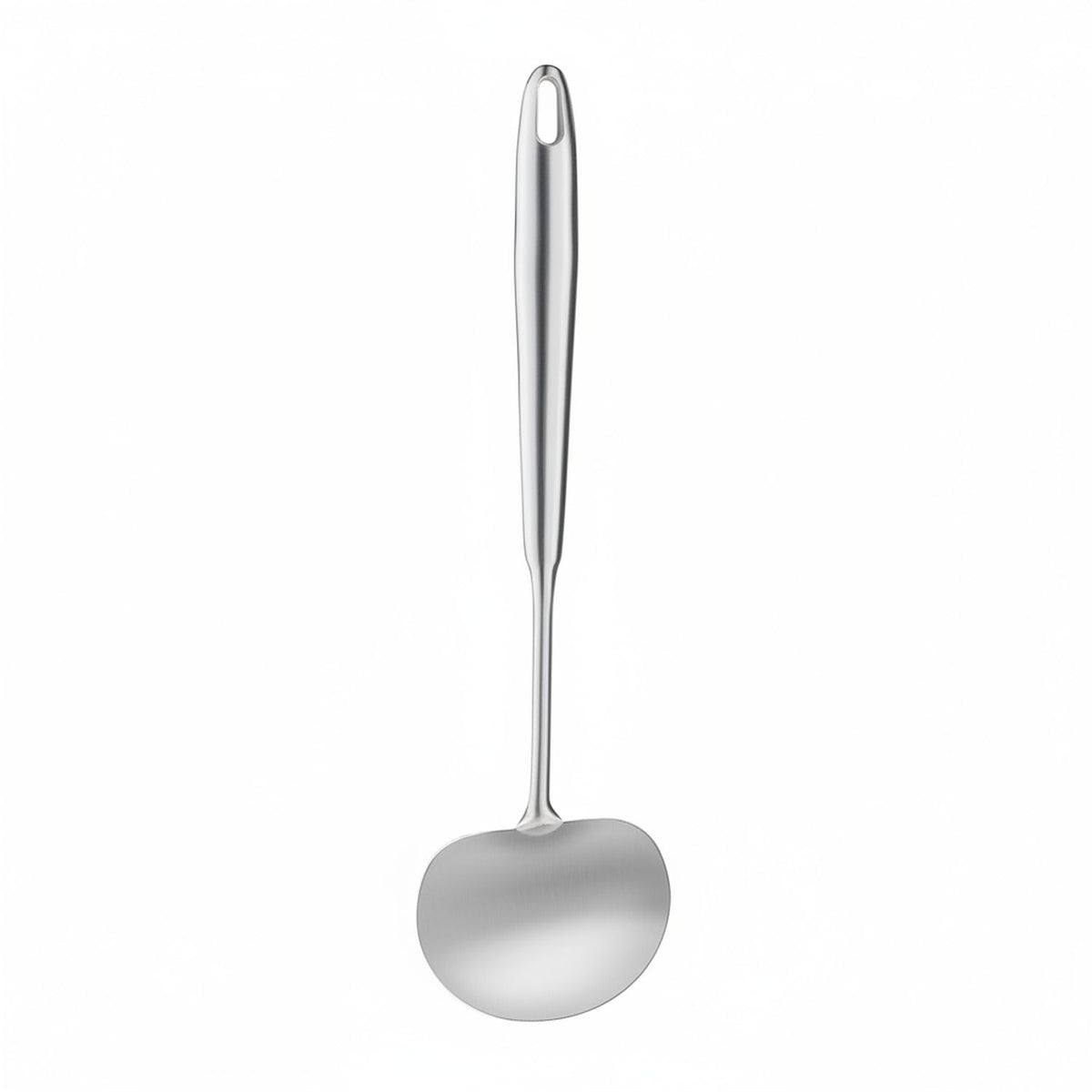 316 Stainless Steel Mushroom Head Spatula for Woks & Curved Pans, Ergonomic Stir Fry Spoon for Cleaning and Flipping