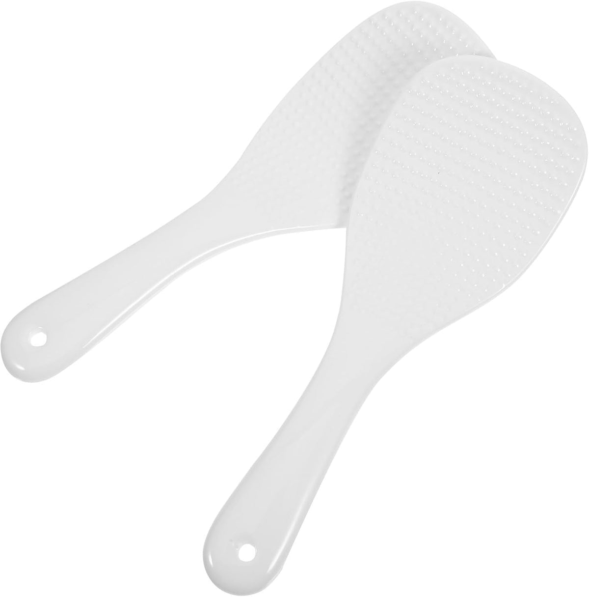2pcs Inch White Ceramic Rice Paddle Spoon Non Stick Serving Scoop