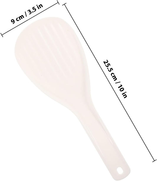 4pcs White PP Rice Paddle Spoon for Sushi Rice, Non Stick Kitchen
