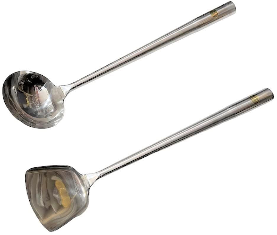 Sunrise All Stainless Steel Wok Shovel and Ladle Set #2
