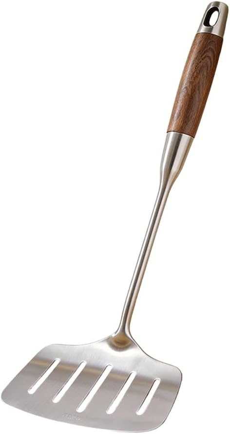 316L Stainless Steel Wok Spatula Set Wooden Handle