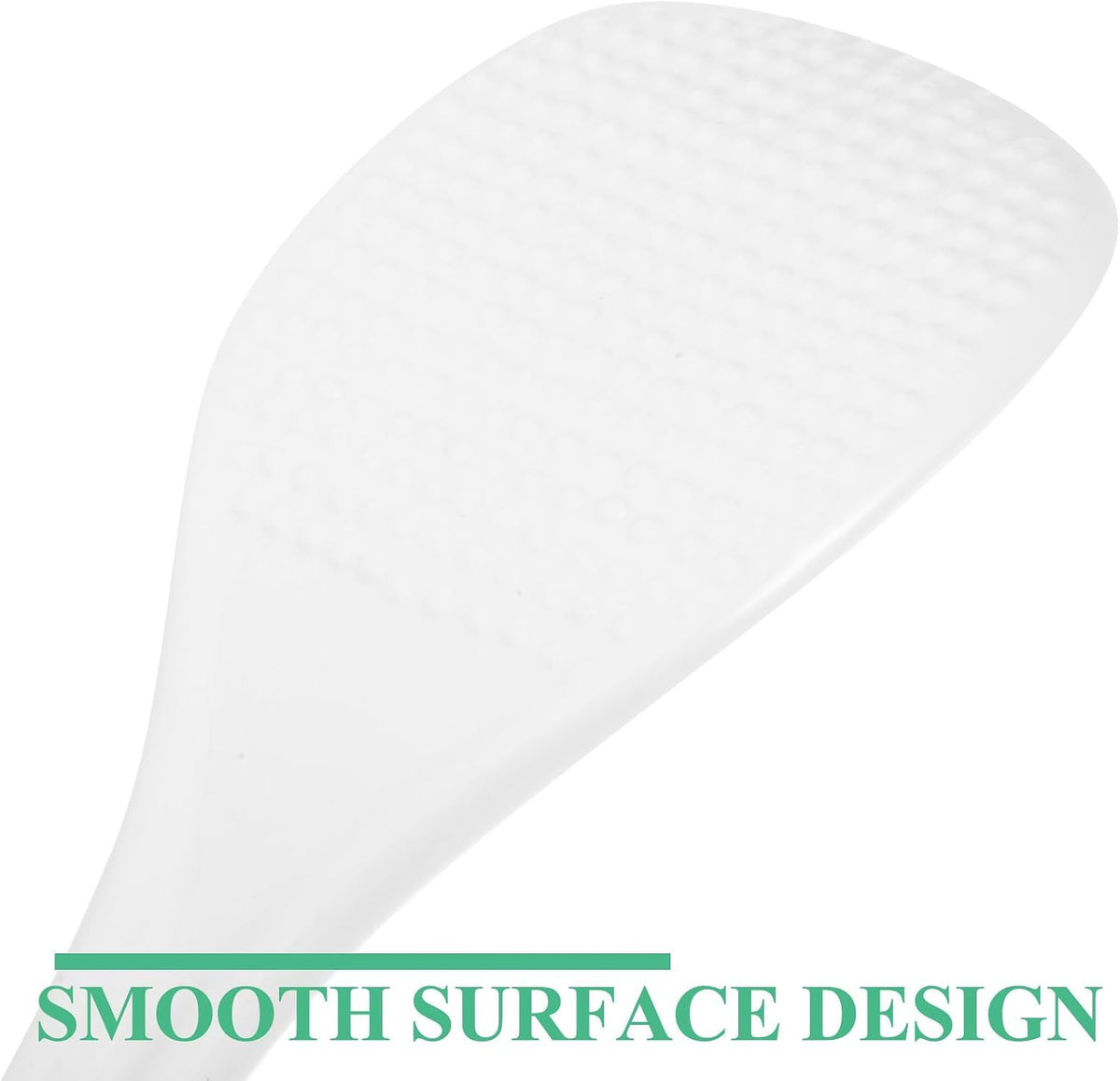 2pcs Inch White Ceramic Rice Paddle Spoon for Serving Cooked Rice
