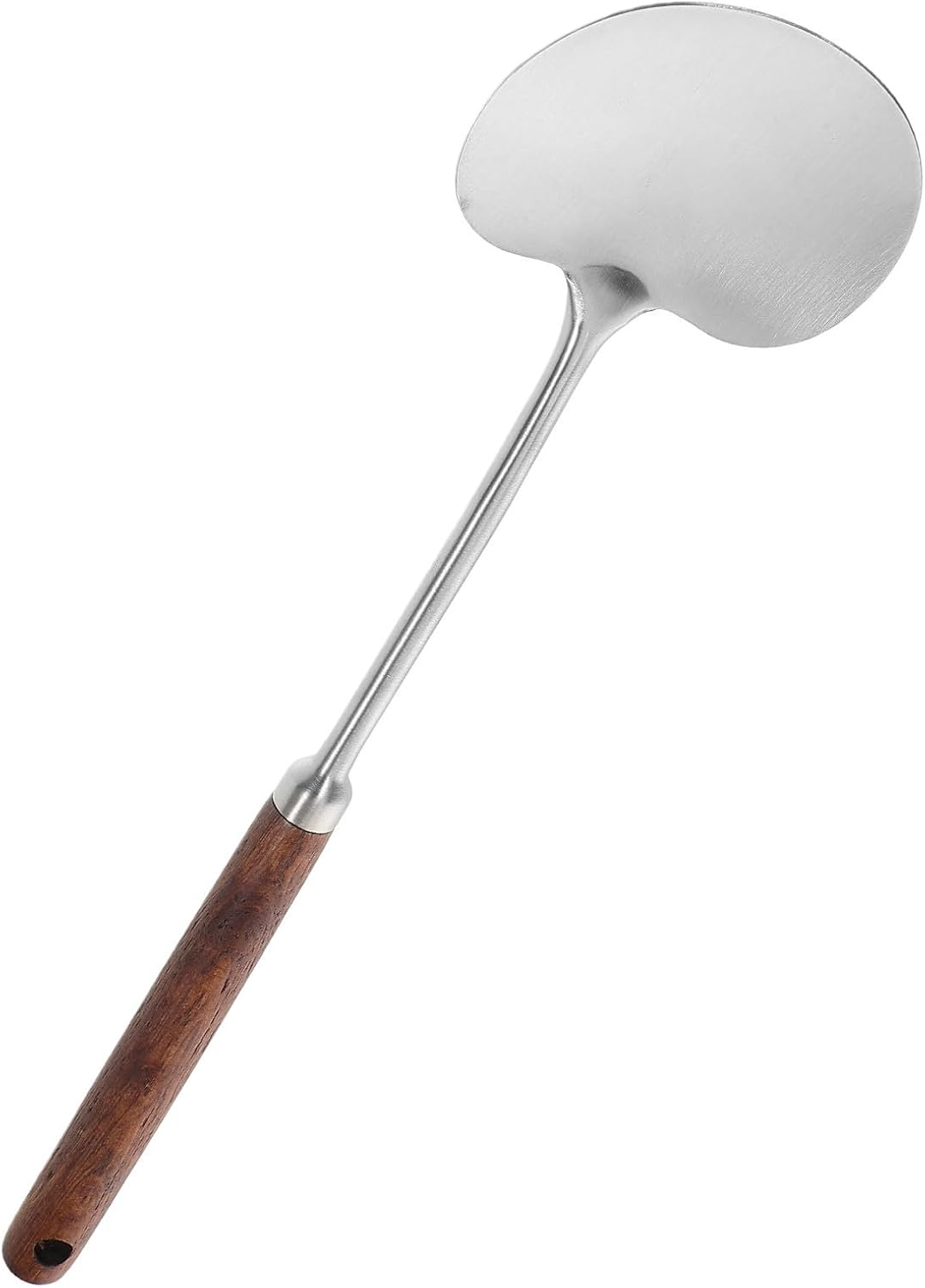 Wooden Handle Mushroom Cooking Spatula Stainless Steel