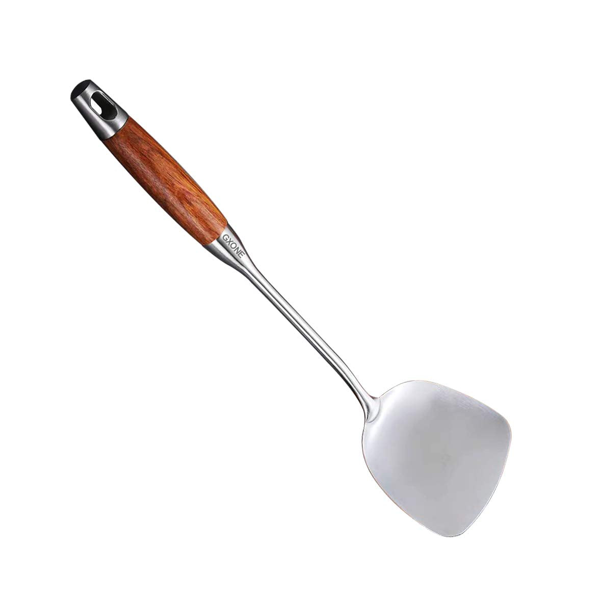 Chinese Wok Spatula, 304 Stainless Steel,with Wooden Handle, 15.7 Inch