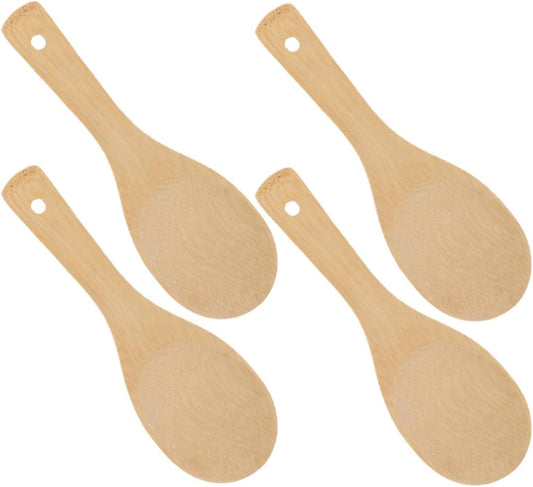 4pcs Rice Paddle Spoon for Nonstick Cookware and Rice Cooker Pots