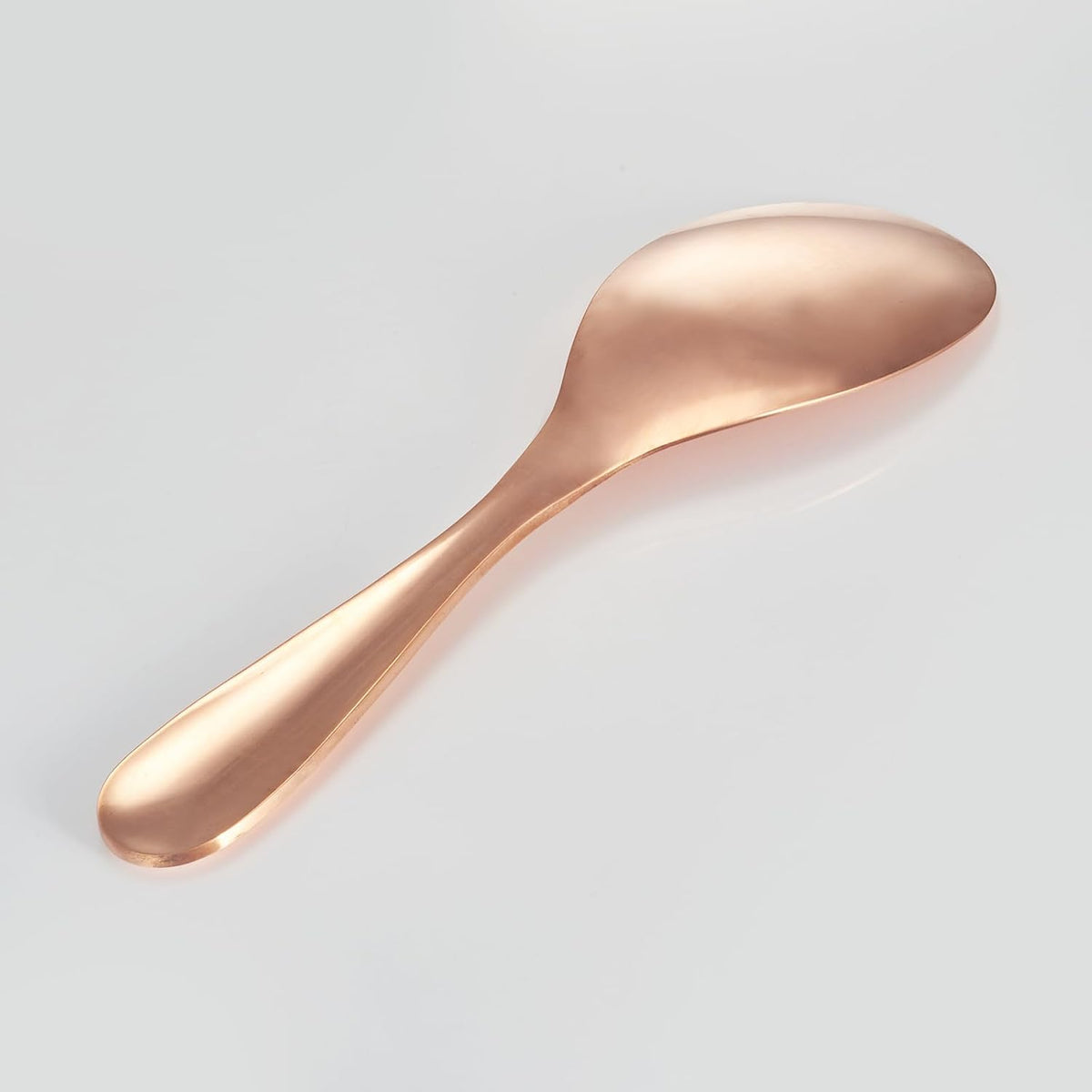 Copper Rice Spoon, Rice Paddle Spoon 99% Pure Copper Hand-Made Rice Spatula, Non-Stick Rice Spatula, Kitchen Utensils (B(Copper))