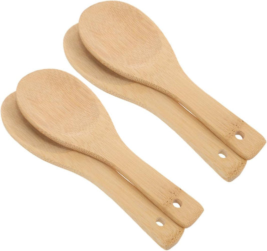 4pcs Rice Paddle for Nonstick Cookware, Gentle Cooking Spoon for Rice