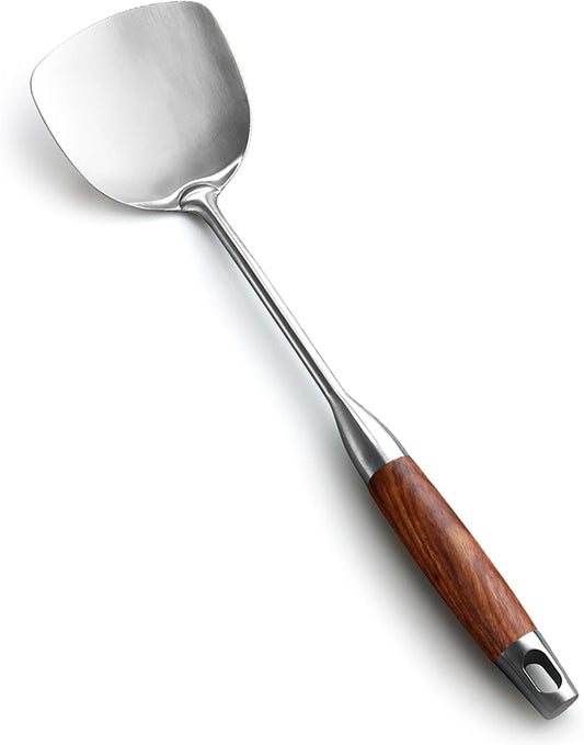 IQCWOOD Chinese Wok Spatula with Rosewood Handles, 15.7Inch
