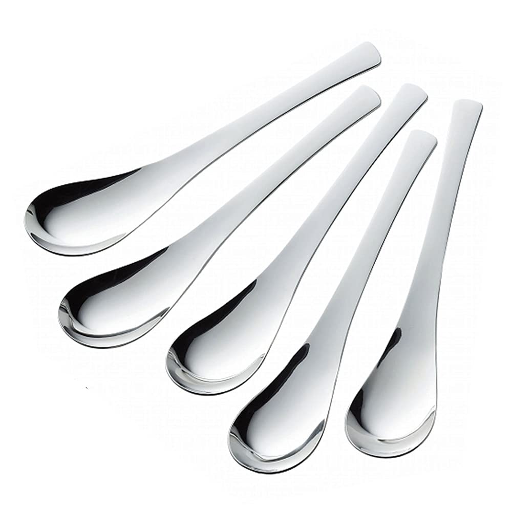 Shimomura Planning 38533 Astragalus Spoon, Hole, Set of 5, Made in Japan, Dishwasher Safe, Total Length 7.1 inches (18 cm), Cut and Scoop Juice, Ramen, Pot, Cone, Tuna Can, Instead of a Masher,