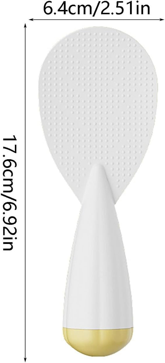PP Rice Paddle, 7 Inch Self Standing Non-Stick Anti-Slip Heat Resistant Ergonomics Rice Spoon,Deform-Proof Lightweight Versatile Uses Easy to Clean Rice Spoons for Kitchen Home Dorm Travel