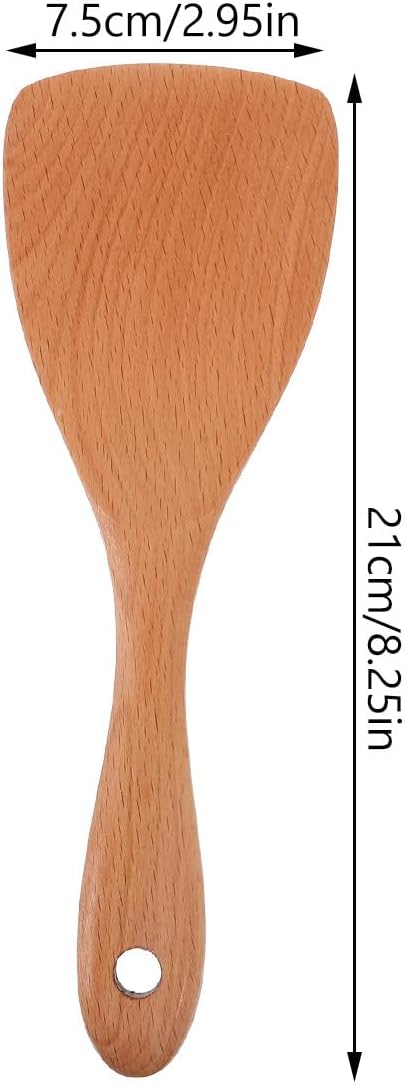 UPKOCH 8.3" Beechwood Rice Paddle - Japanese-Style Non-Scratch