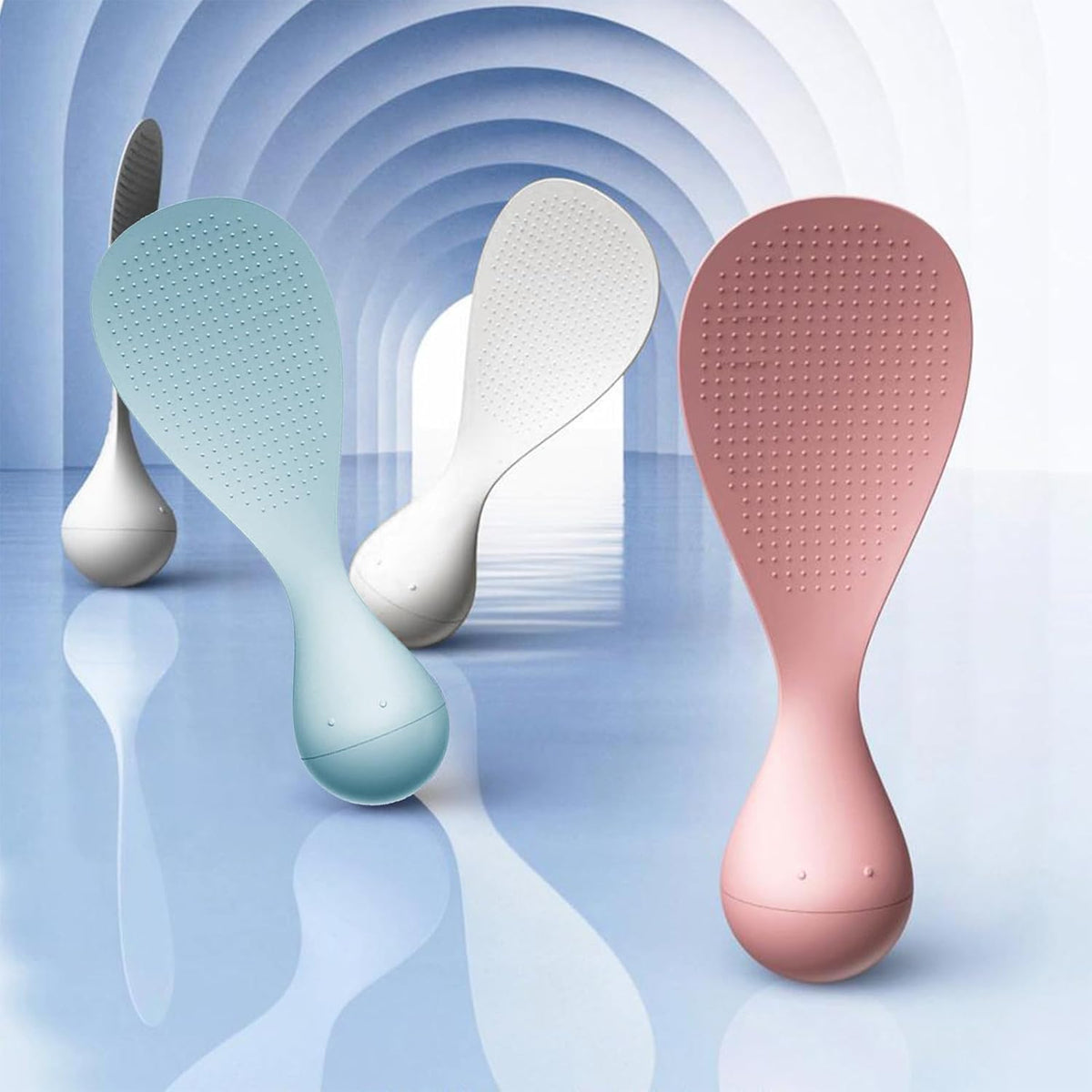 3pcs Nonstick Rice Paddle Spoon, Heat Resistant Standing Utensil