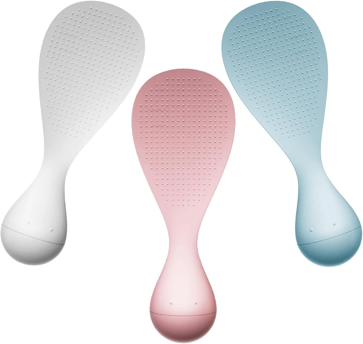 3pcs Rice Paddle Spoon, PP Nonstick Heat Resistant Standing