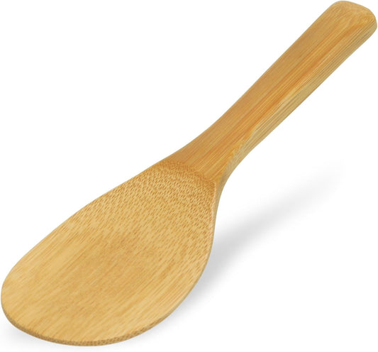 Bamboo Rice Paddle, 7.08-Inch (180mm), Non-Scratch Japanese Shamoji, Lightweight Rice Scoop for Sushi & Cooking, Made in Japan