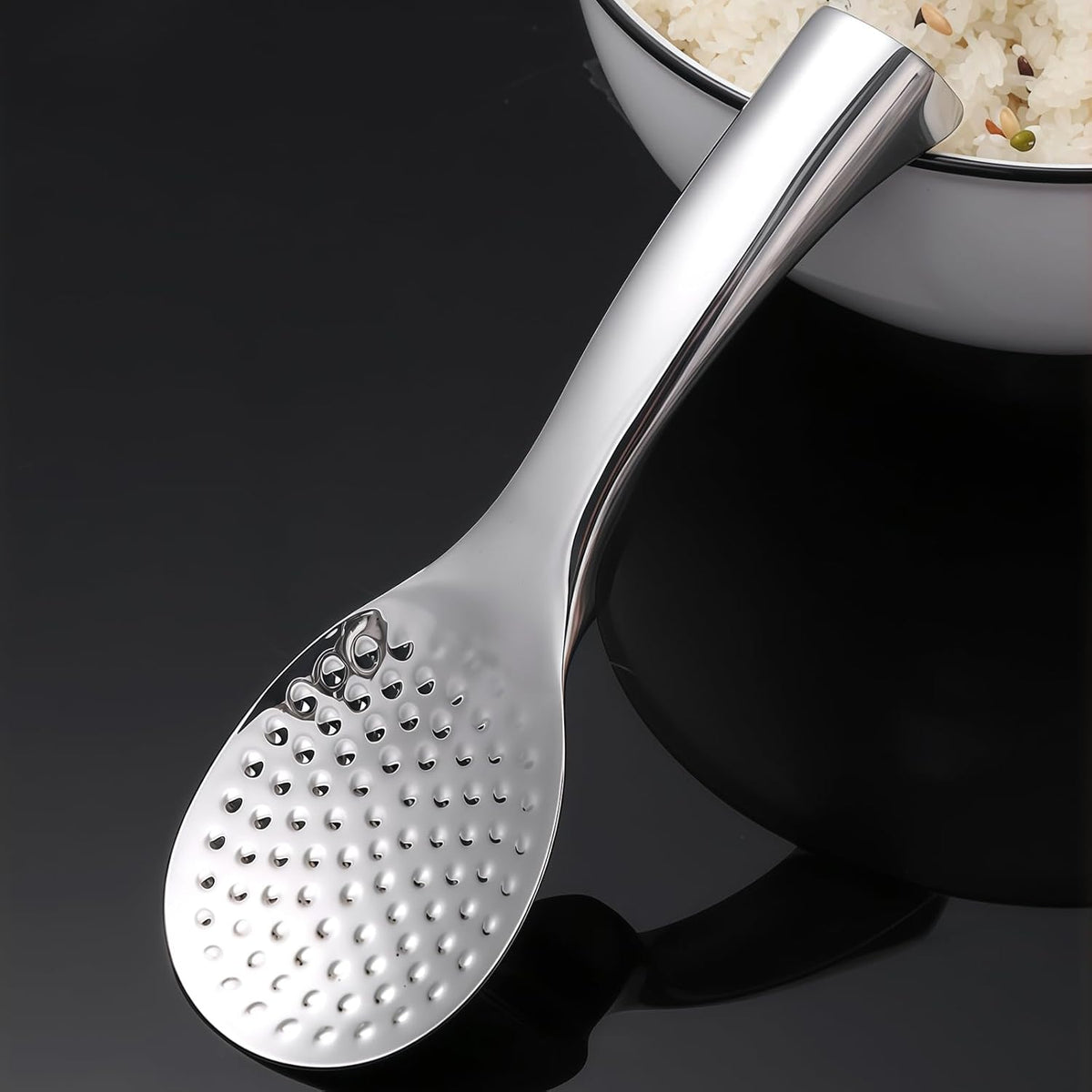 18/8 Stainless Steel Rice Paddle, Non-Stick Rice Spoon, Mirror Finish