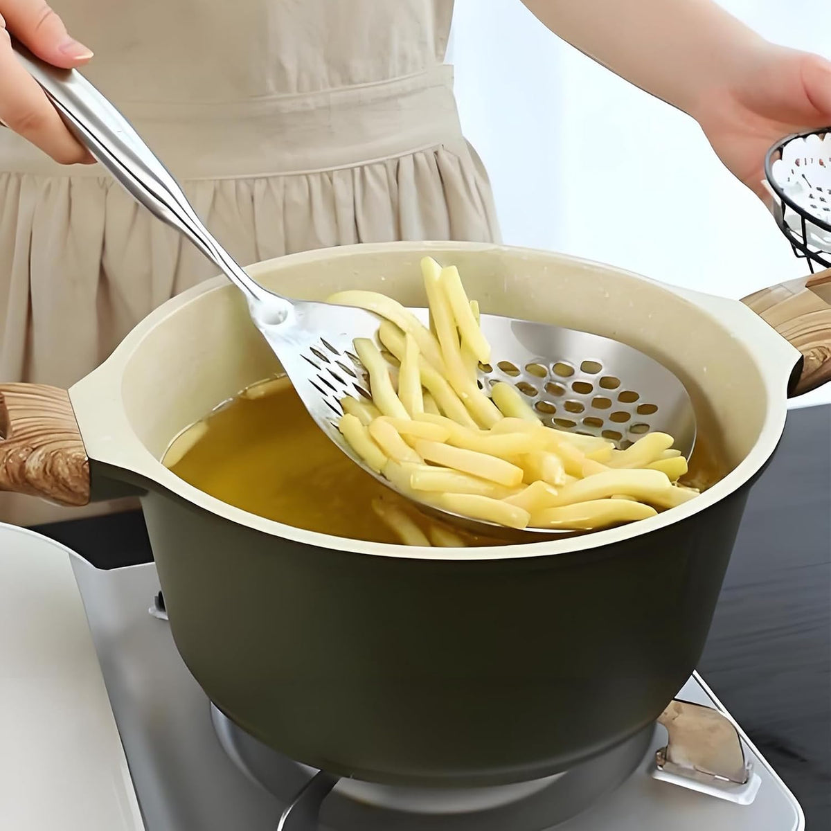 2 Pack Stainless Steel Skimmer Spoon