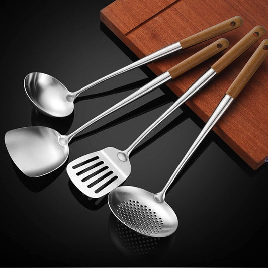 Wok Utensils for Carbon Steel, Stainless Steel Wok Spatula 17 Inch