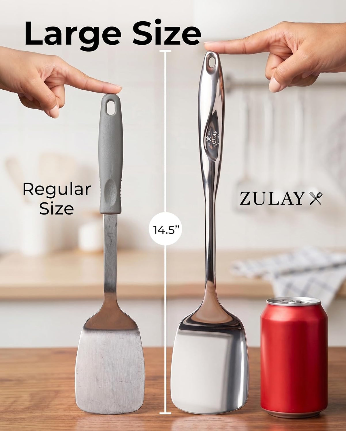 Zulay Kitchen Stainless Steel Spatula Turner