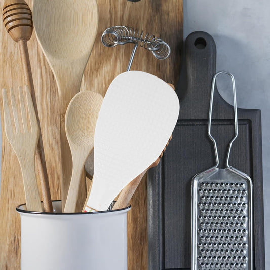 PRETYZOOM Ceramic Rice Spoon Paddle – Heat-Resistant Porcelain Non-Stick Spatula for Hot Cooker Serving, Buffet & Dinner – Keeps Grains Intact for Fluffy Rice