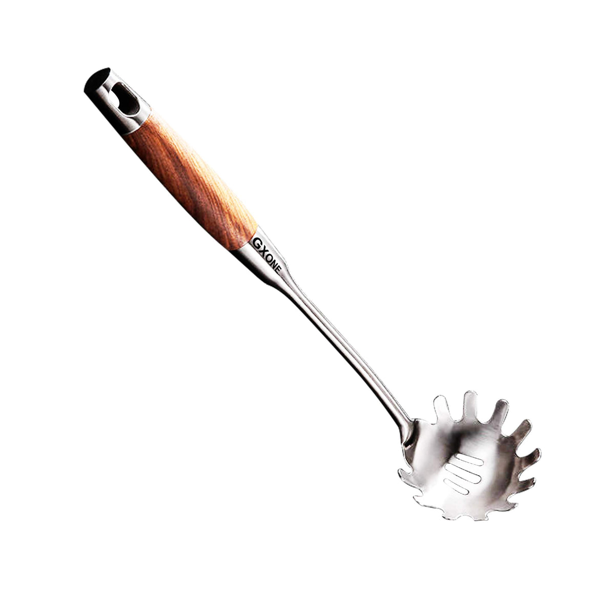 Chinese Wok Spatula, 304 Stainless Steel,with Wooden Handle, 15.7 Inch