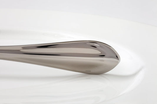 Fortessa Forge 18/10 Stainless Steel Flatware Slotted Spoon, 10-Inch