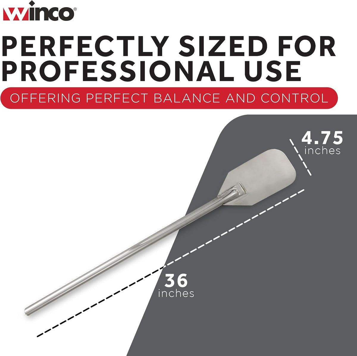 Winco 36" Stainless Steel Mixing Paddle