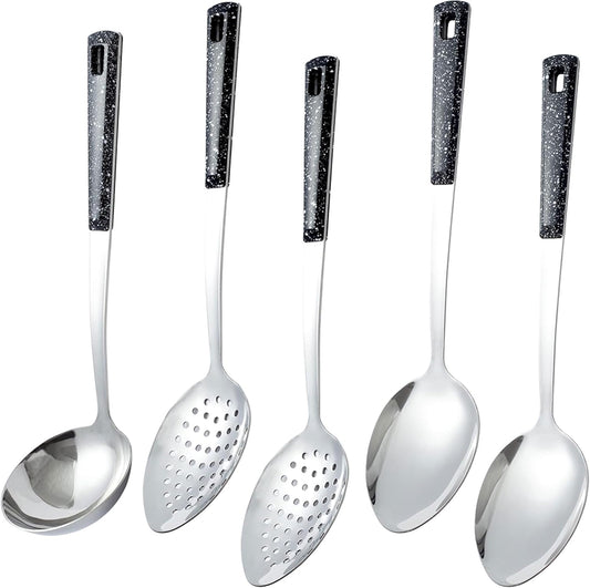 5-Piece Stainless Steel Serving Spoon Set