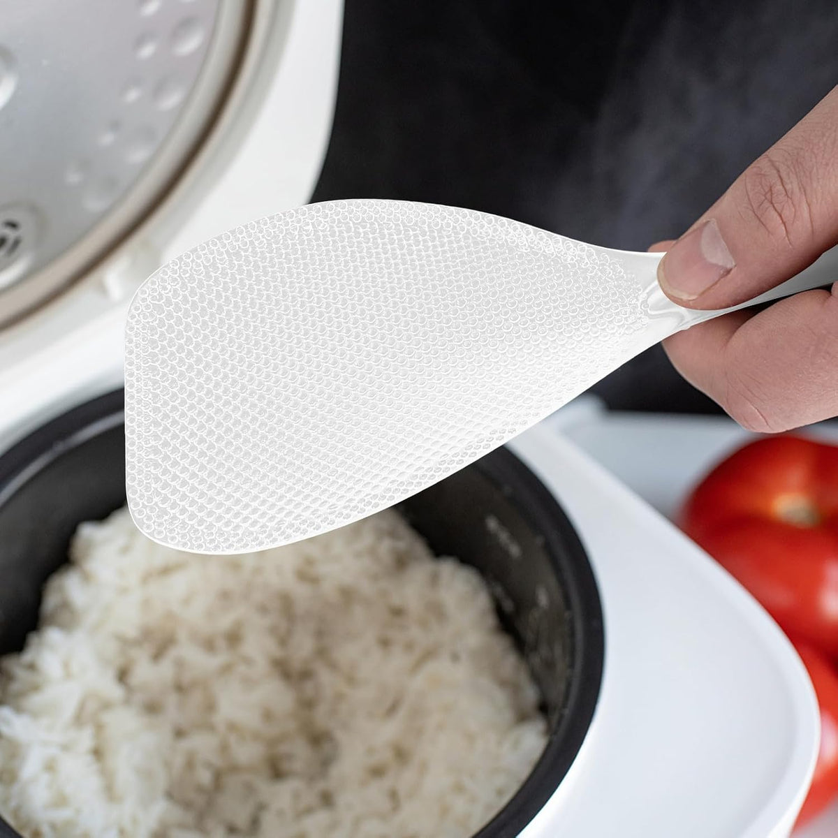 OSALADI Long Handle Non-stick Rice Scooper Spoon Multipurpose Cooking and Serving Paddle for Home Kitchen and Restaurant Use