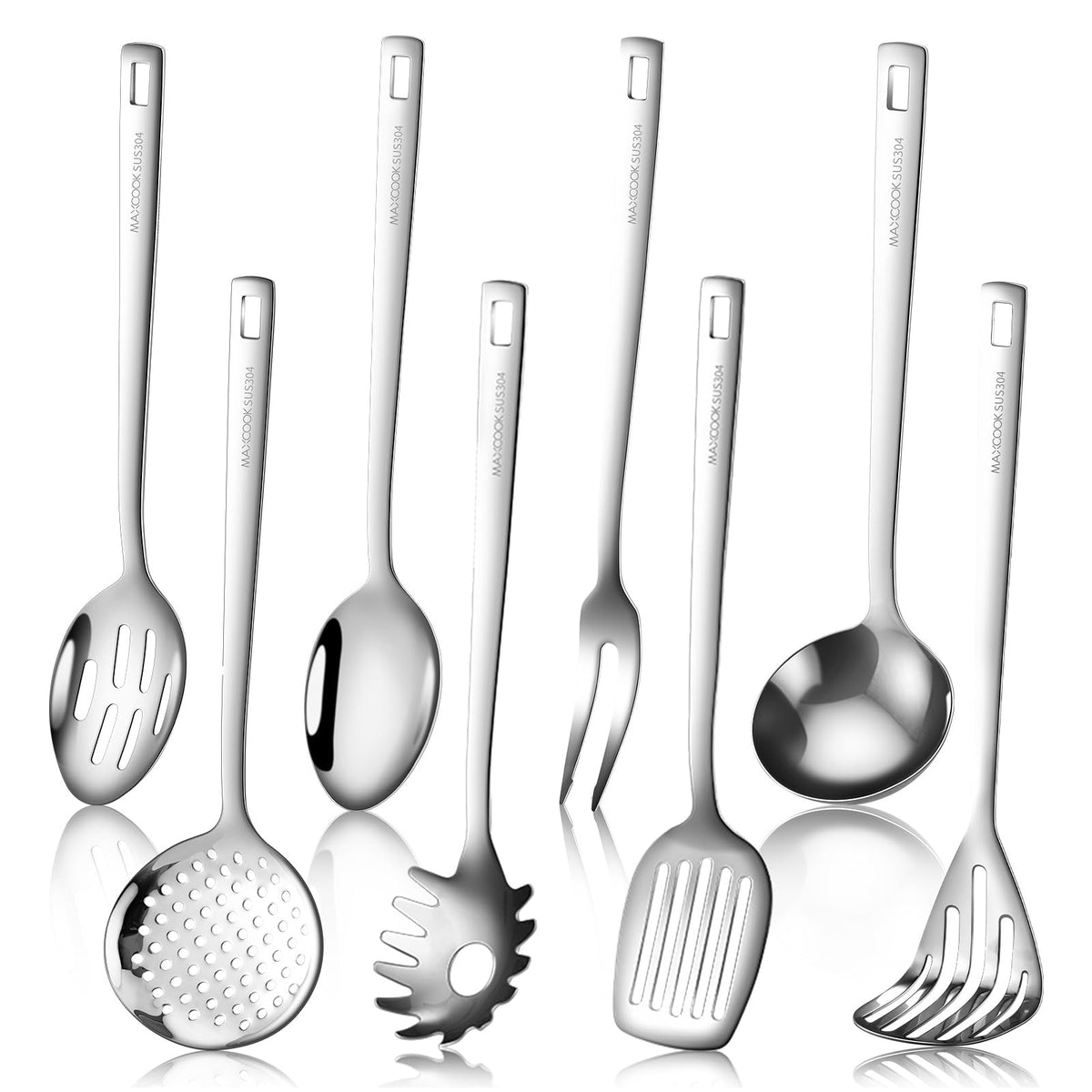 18/8 Stainless Steel Metal Spatula Wok Turner, 2 Pcs