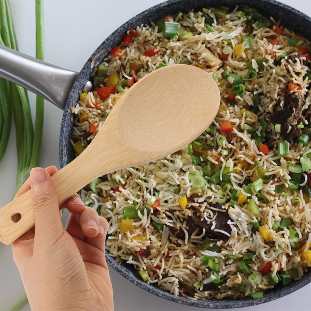 4pcs Rice Paddle Spoon for Nonstick Cookware, Serving Utensil