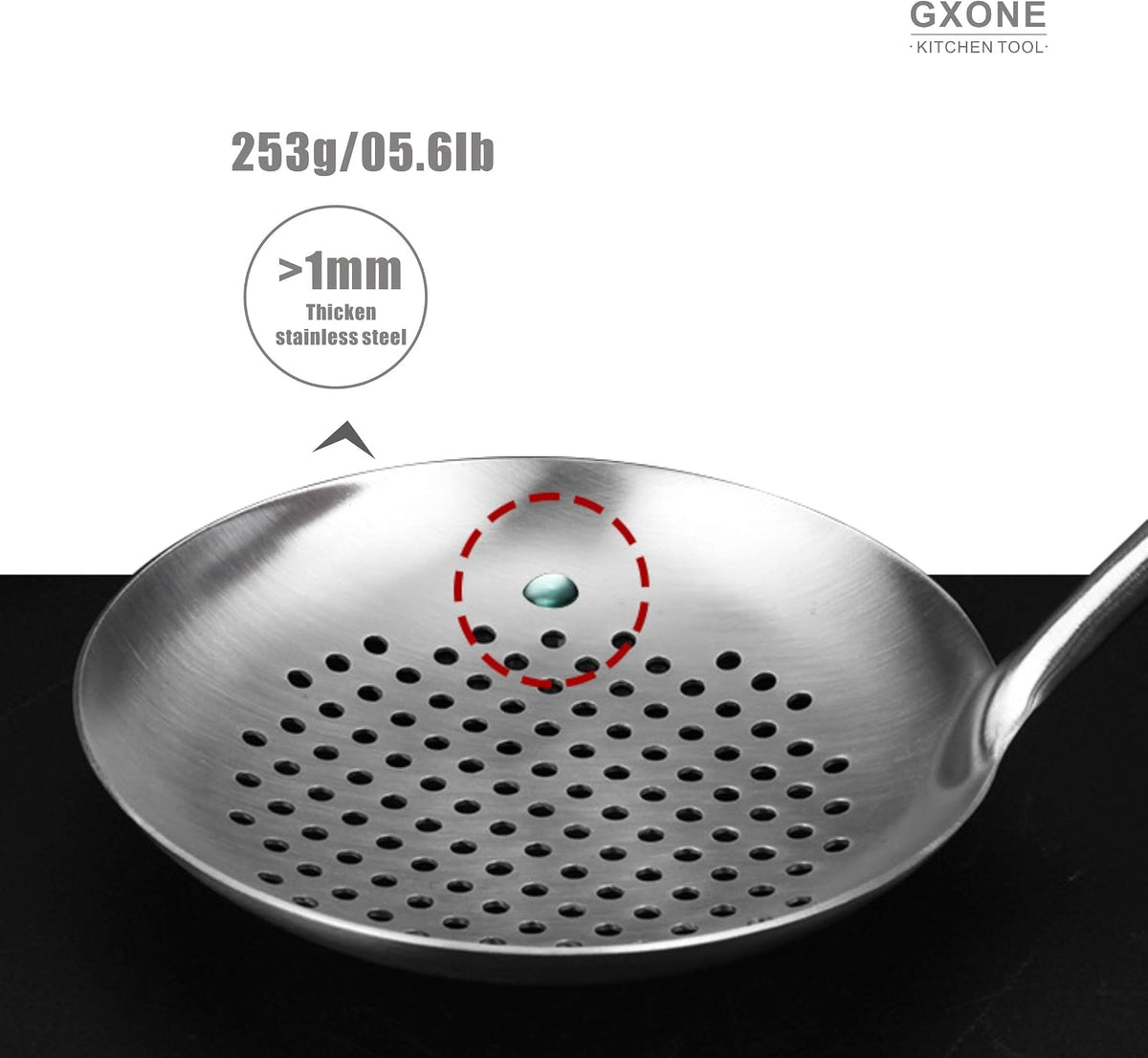 Slotted Spoon,Strainer Skimmer Ladle for Cooking and Frying,15.8Inch