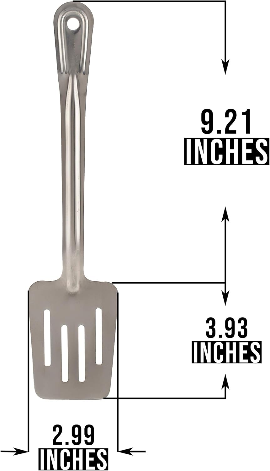 Metal Stainless Steel Spatula - Pack of 3 - Slotted Spatulas for Kitchen - Metal Cooking Omelette Turner