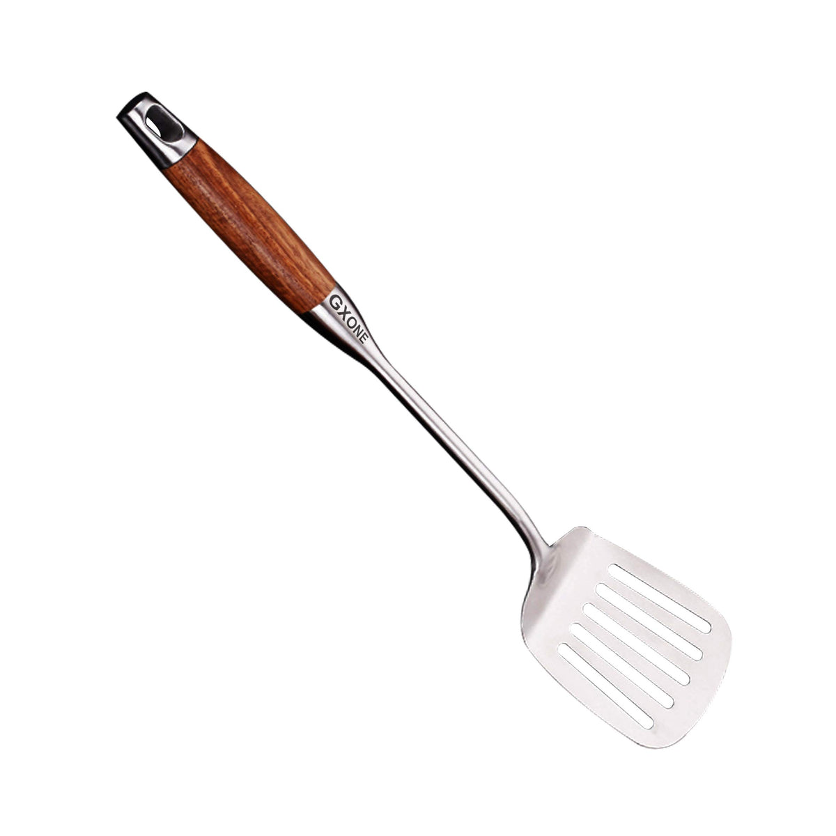 Chinese Wok Spatula, 304 Stainless Steel,with Wooden Handle, 15.7 Inch