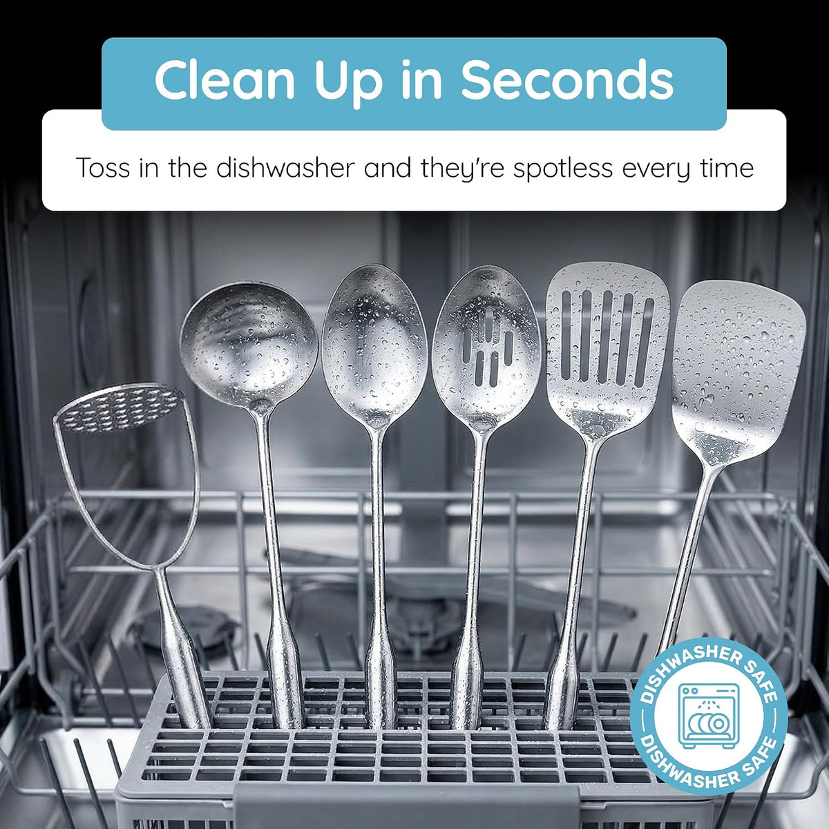 Millvado Slotted Spoon Stainless Steel, Straining & Serving - 15 In.Utensil