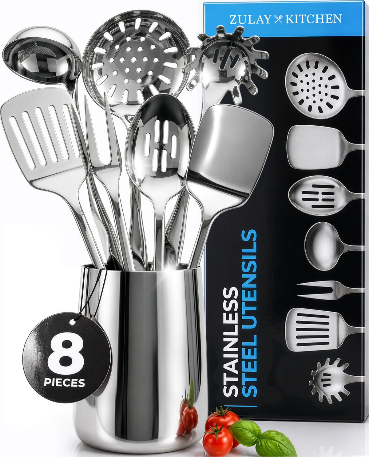 Zulay Kitchen Stainless Steel Spatula Turner