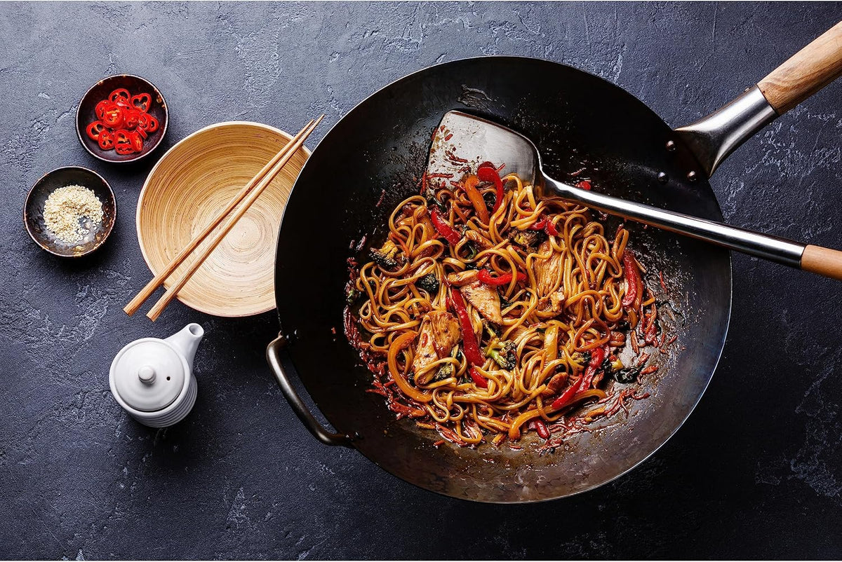 Fox Run Chuan & Hoak, Wok Spatula and Ladle Utensil Set